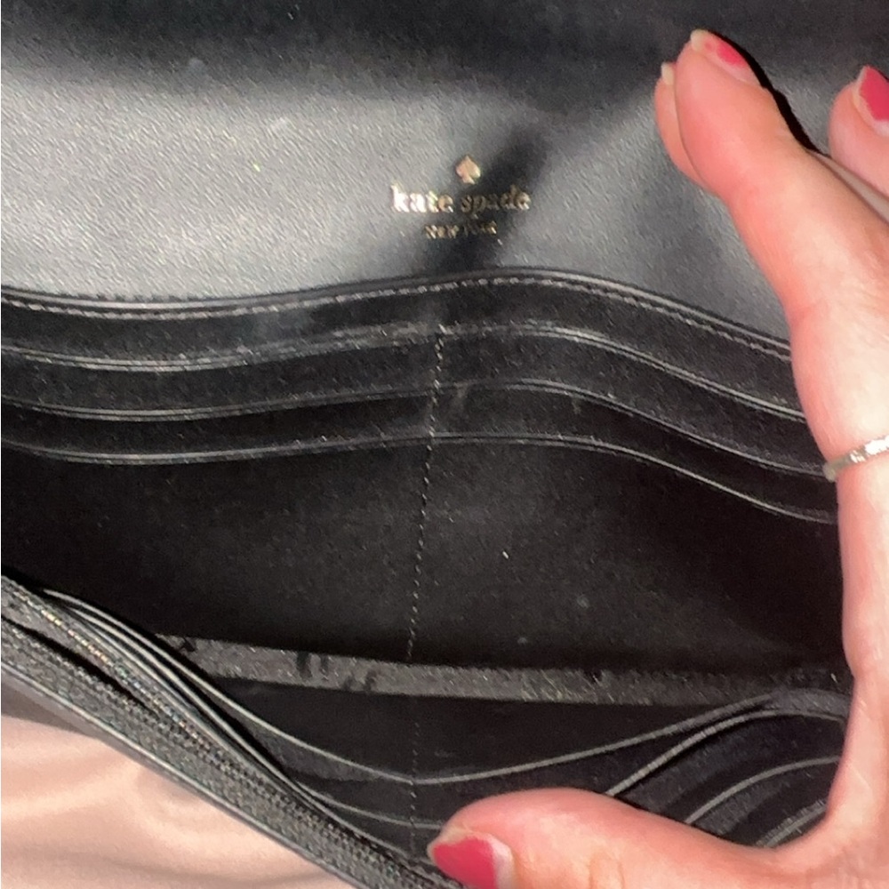 Kate spade black glitter wristlet clutch - Picture 3 of 4